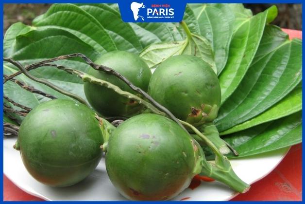 Tẩy trắng răng với trái cau