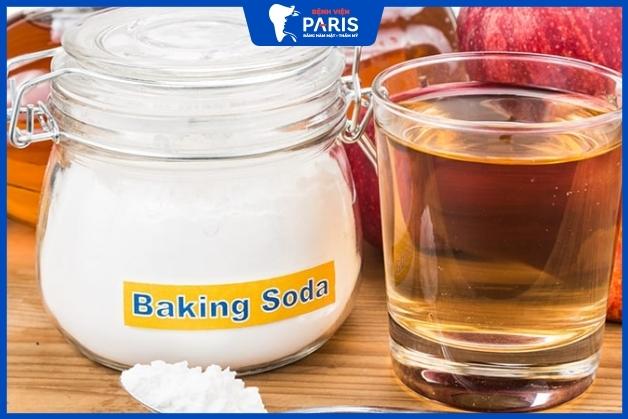 Baking soda và giấm táo giúp làm trắng răng