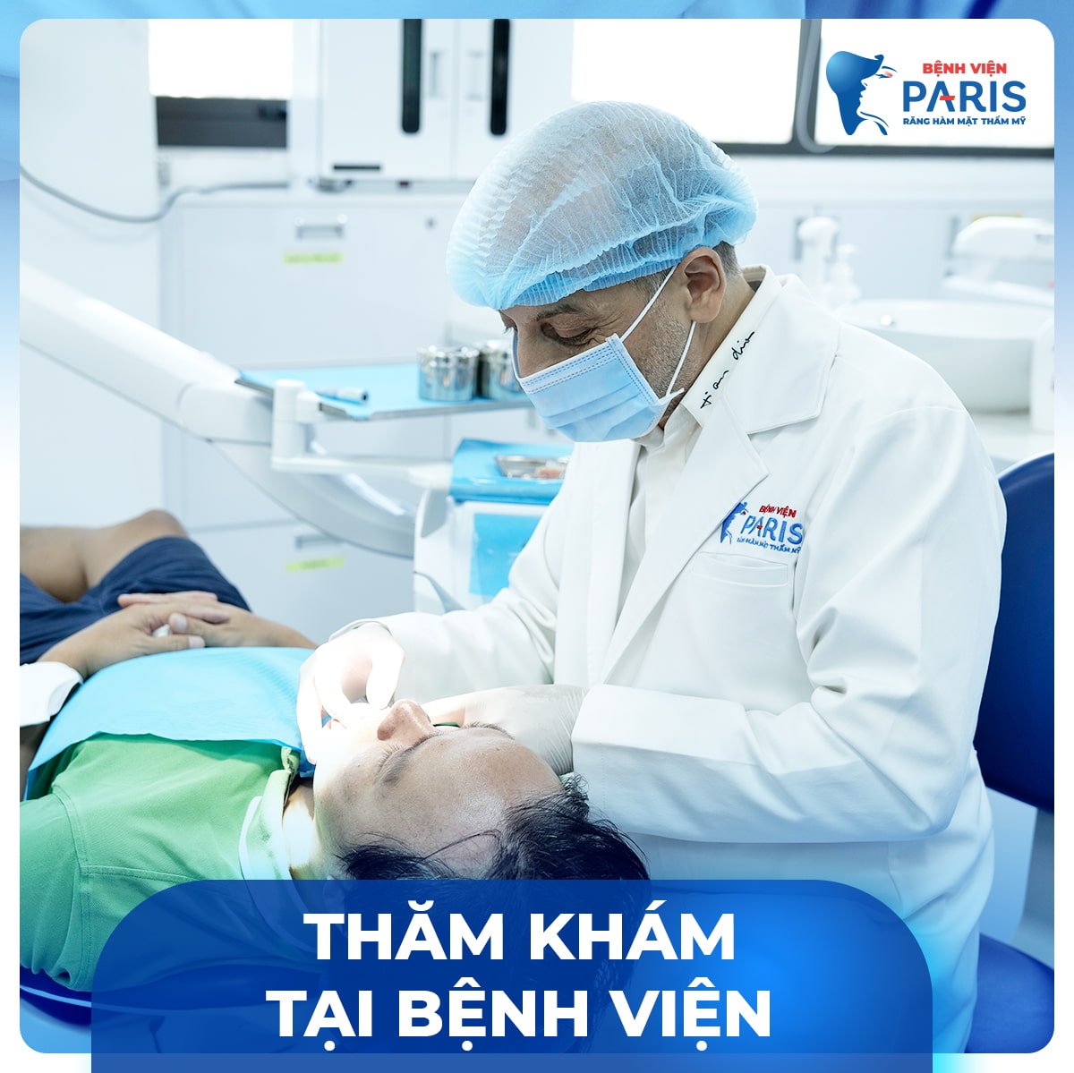 Dr. Haziza trực tiếp thăm khám tại Bệnh viện RHM Thẩm mỹ Paris