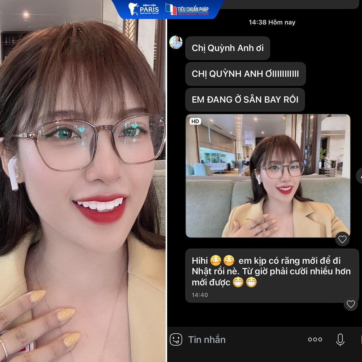 Feedback của khách hàng khi làm dịch vụ tại Bệnh viện RHM Thẩm mỹ Paris